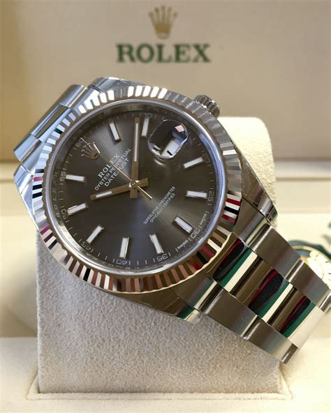 rolex dark rhodium datejust|Rolex Datejust rhodium dial review.